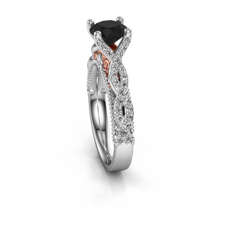 Afbeelding van Verlovingsring Chantelle<br/>585 witgoud<br/>zwarte diamant 1.699 crt