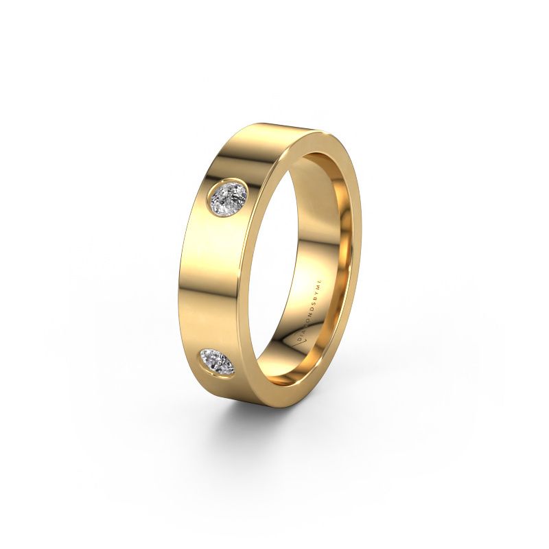 Trouwring WH0104L15BP 585 goud zirkonia 3 mm ±4x2 mm