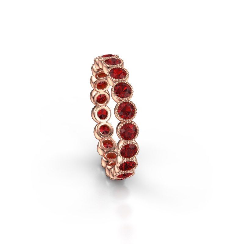 Image of Ring Mariam 0.07 585 rose gold ruby 2.7 mm