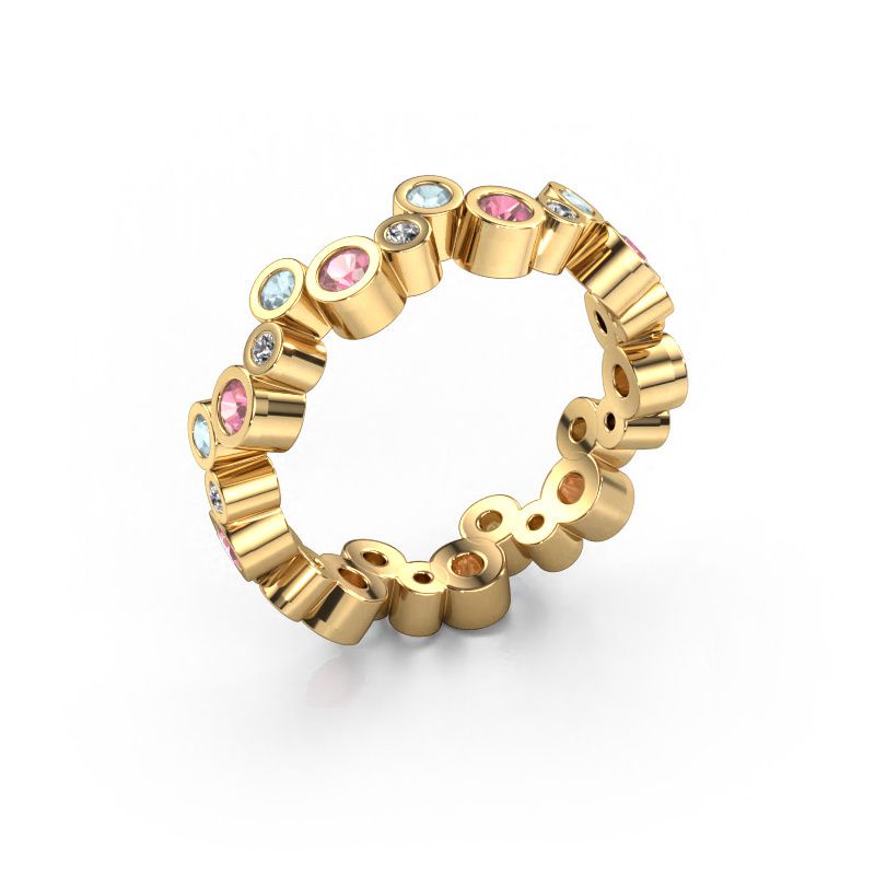 Ring Tessa 585 gold tourmaline pink 2.5 mm
