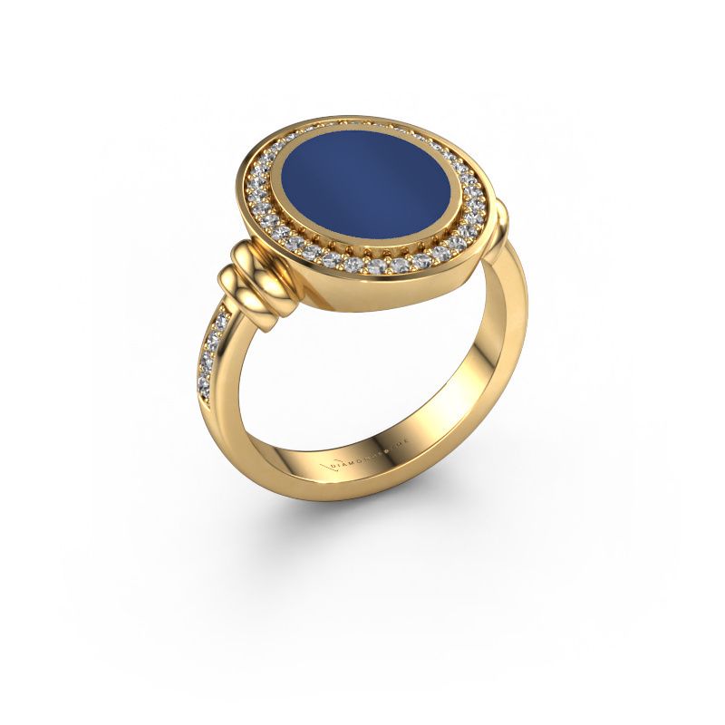 Siegelring Servie 2 585 Gold Lapislazuli 12x10 mm
