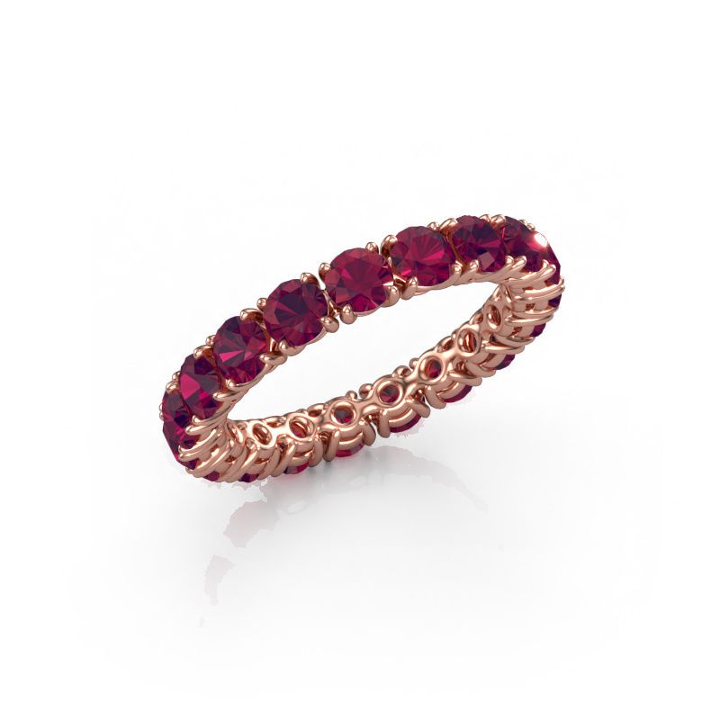 Aanschuifring Vivienne 3.4 585 rosé goud rhodoliet 3.4 mm