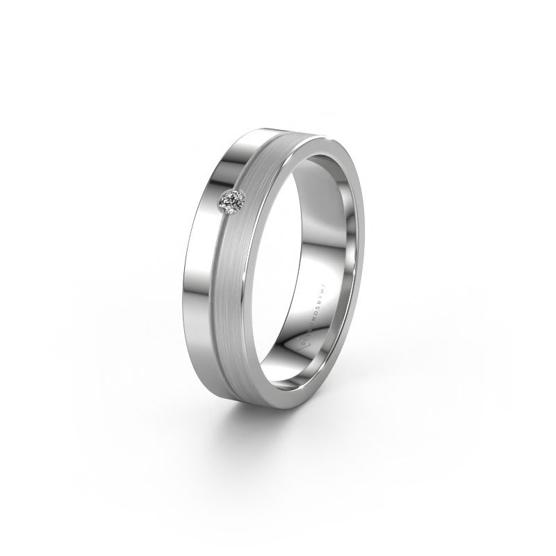 Trouwring WH0201L15APM 950 platina lab-grown diamant ±5x1.7 mm