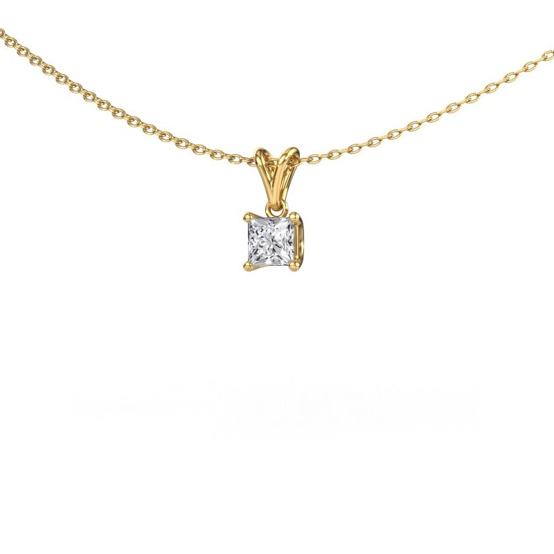 Pendentif Sam SQR 585 or jaune diamant 0.40 crt