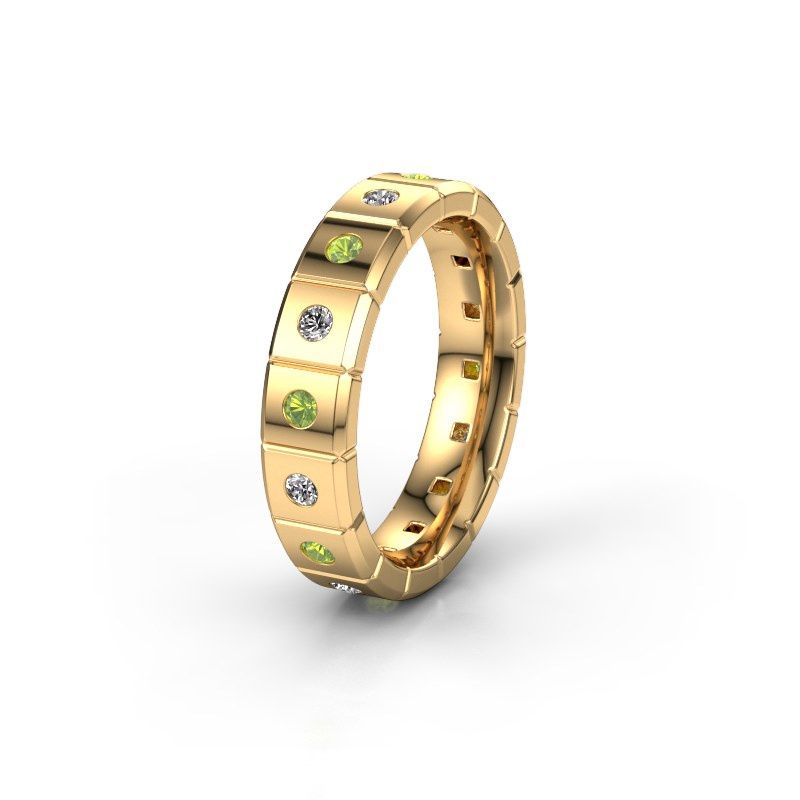Image of Weddings ring WH2055L15DP<br/>585 gold ±5x2.4 mm<br/>Peridot