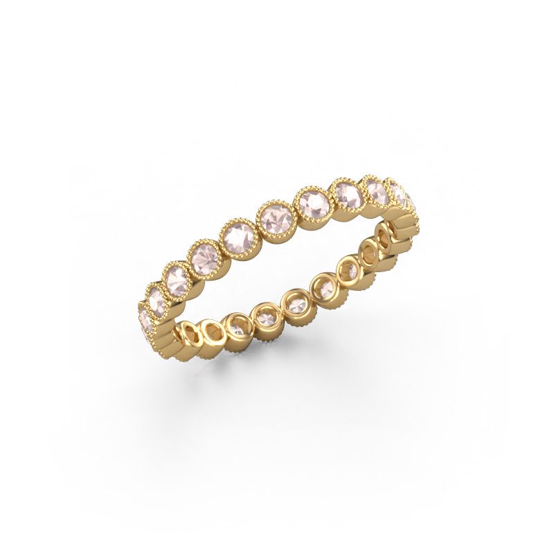 Ring Mariam 0.03 585 gold morganite champagne 2 mm