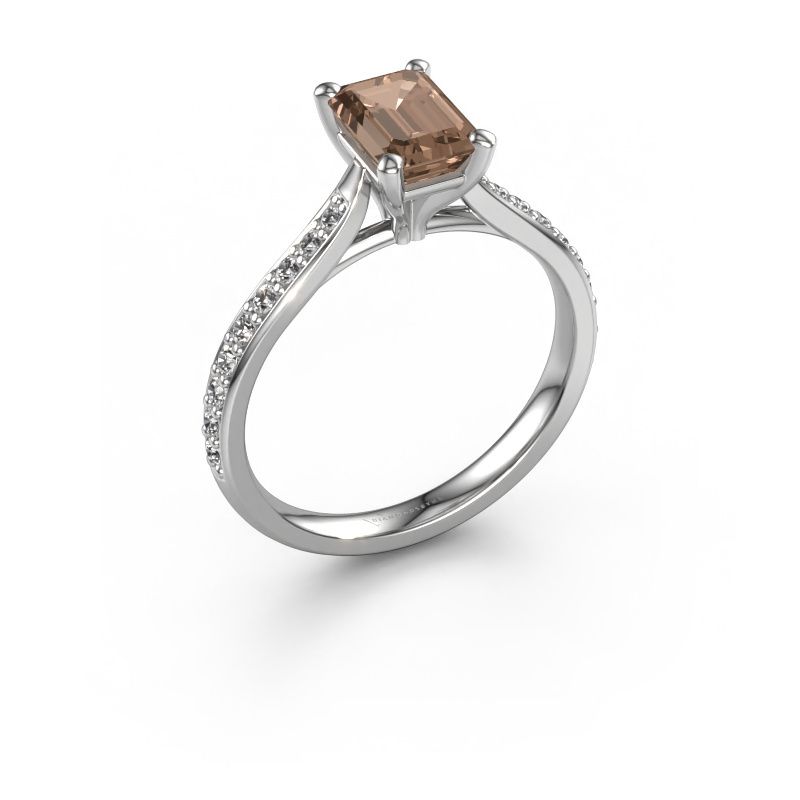 Bague de fiançailles Mignon EME 2 950 platine diamant brun 1.389 crt