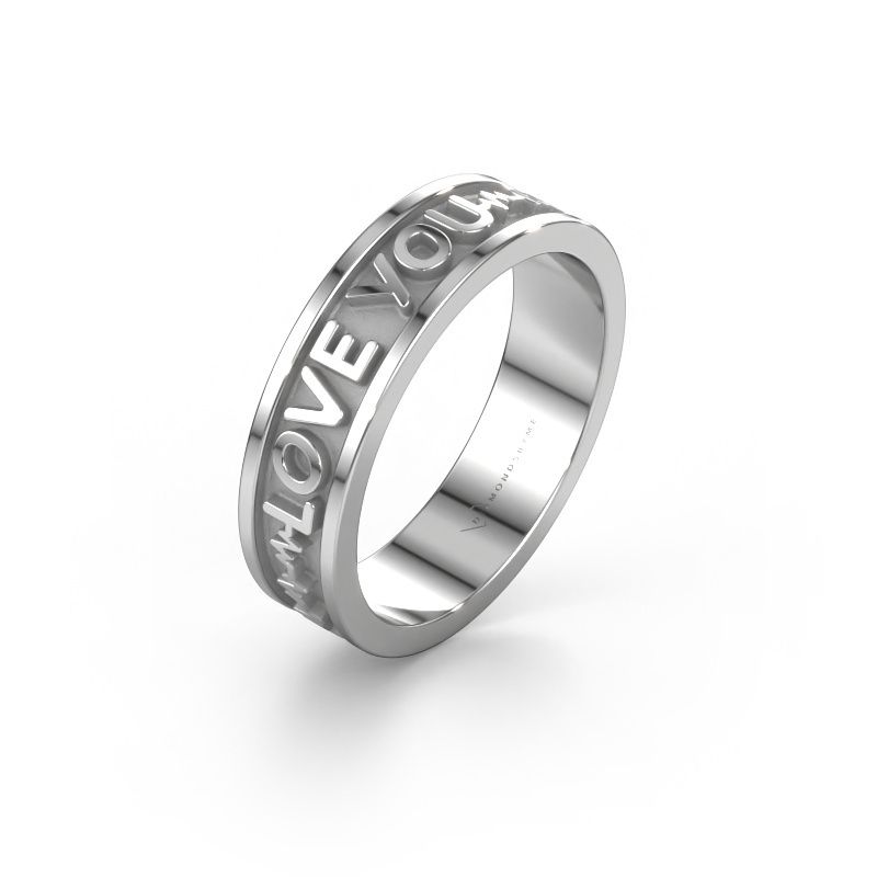 Wedding ring Namering 3 585 white gold ±6x1.7 mm