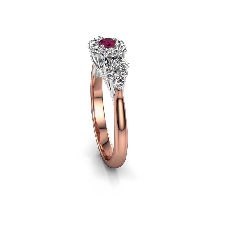 Image of Engagement ring Carisha 585 rose gold rhodolite 3 mm