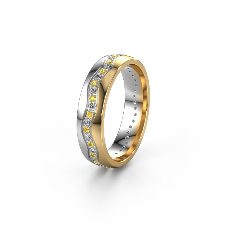 Ehering WH0803L25AP 585 Weißgold Gelb Saphir ±5x1.7 mm