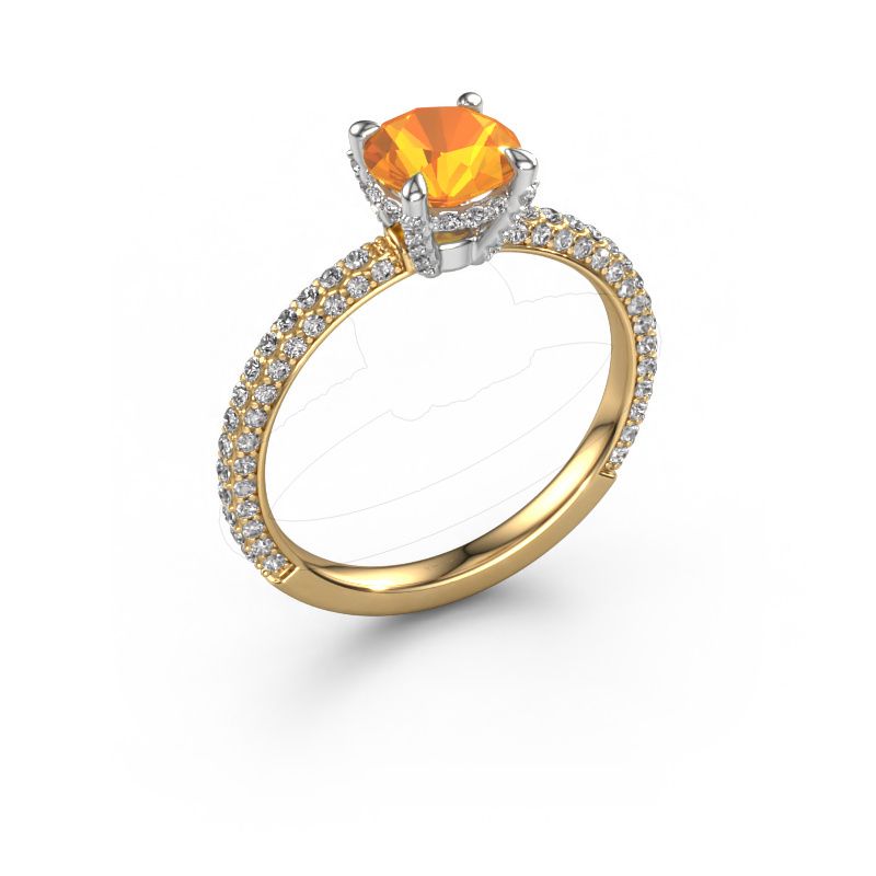 Engagement ring Saskia RND 2 585 gold citrin 7 mm