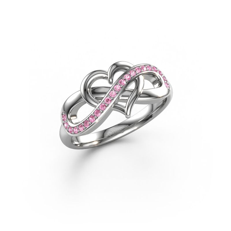 Ring Yael 585 Weißgold Pink Saphir 1.1 mm