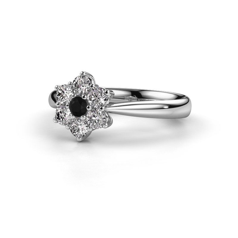 Afbeelding van Promise ring Chantal 1 950 platina zwarte diamant 0.096 crt
