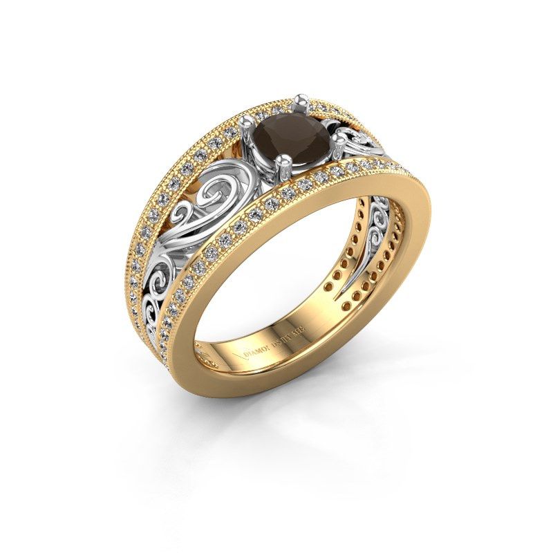Image of Ring Julliana<br/>585 gold<br/>Smokey quartz 5 mm