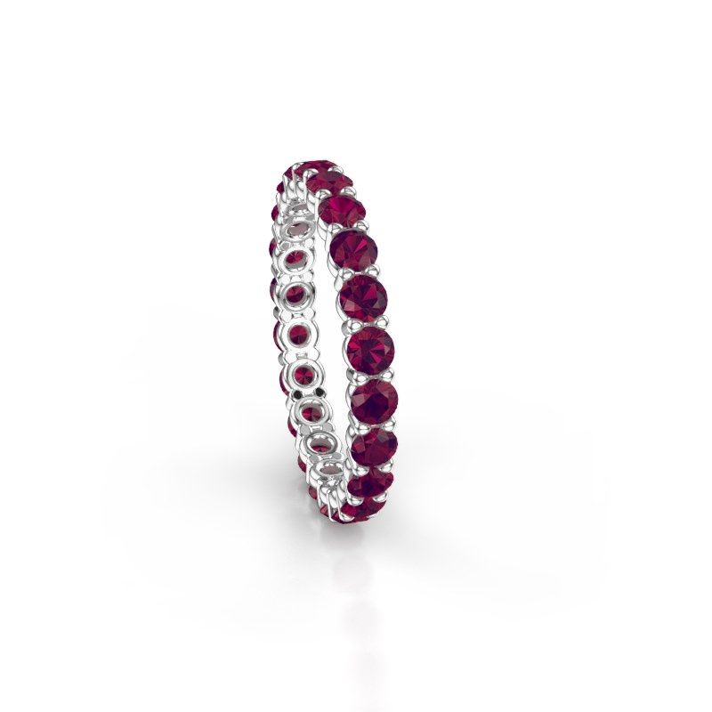 Bild von Vorsteckring heddy rnd 2.7<br/>950 Platin<br/>Rhodolit 2.7 mm