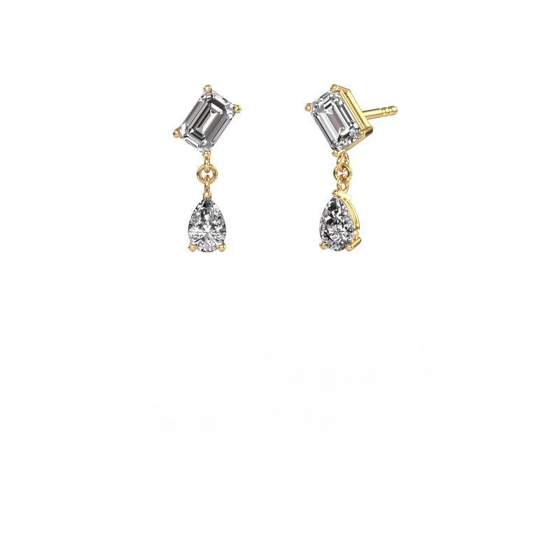 Oorbellen Toi et Moi EME PER 585 goud diamant 5.50 crt
