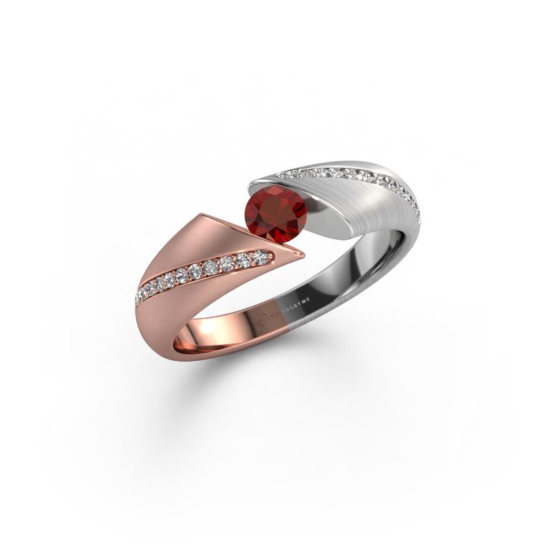 Bague Hojalien 2 585 or rose grenat 4.2 mm