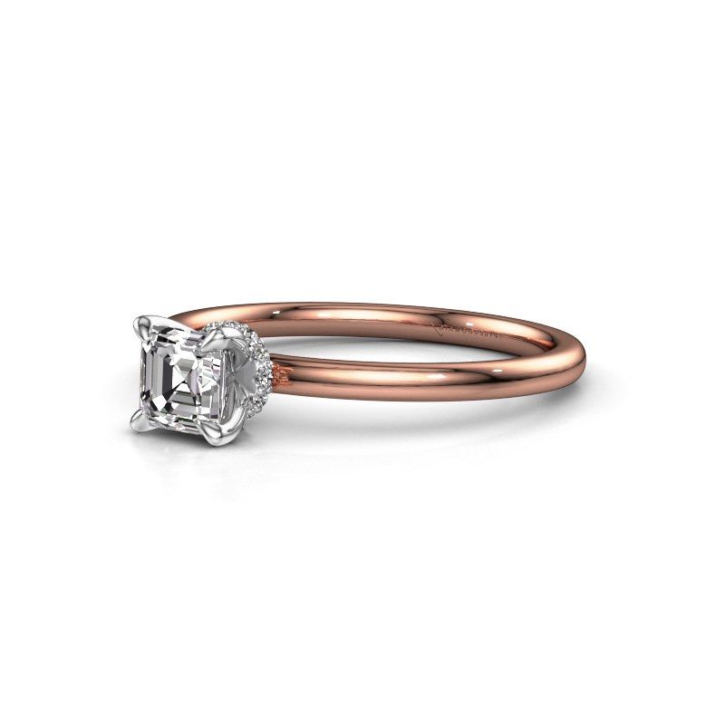 Afbeelding van Verlovingsring Crystal ASSC 3 585 rosé goud diamant 0.50 crt