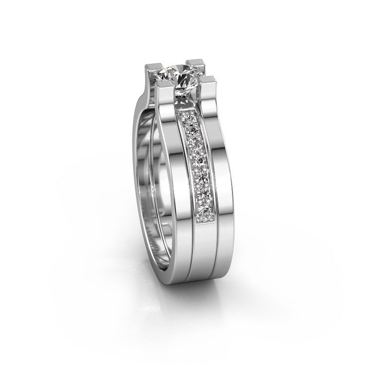 Image of Engagement ring Myrthe<br/>950 platinum<br/>Zirconia 5 mm