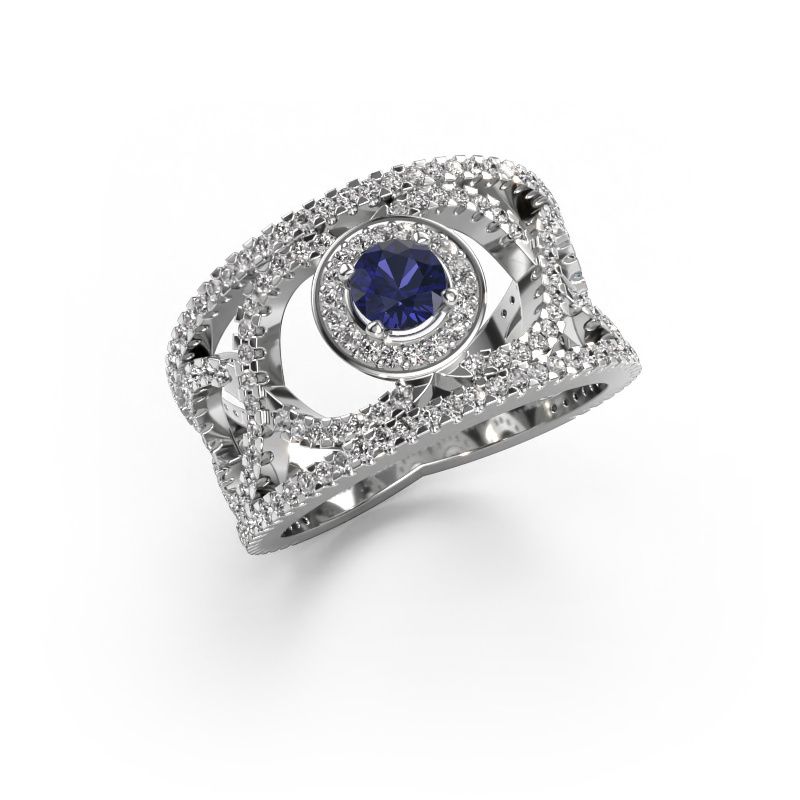 Ring Regina 585 white gold sapphire 4.2 mm