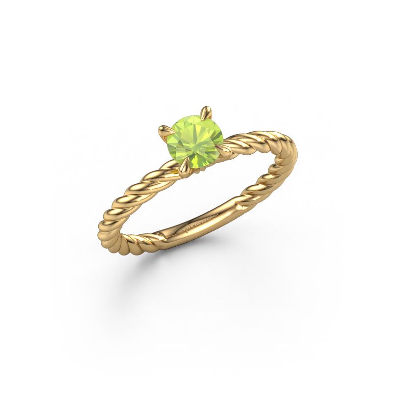 Verlovingsring Twanna 585 goud peridoot 5 mm