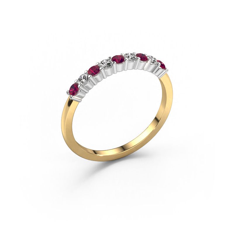 Ring Yasmin 9 585 gold rhodolite 2.4 mm