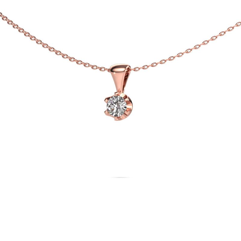 Collier Fran 585 or rose diamant 0.30 crt