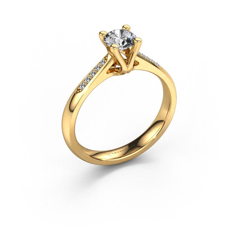 Bague de fiançailles Janna 2 585 or jaune diamant synthétique 0.50 crt