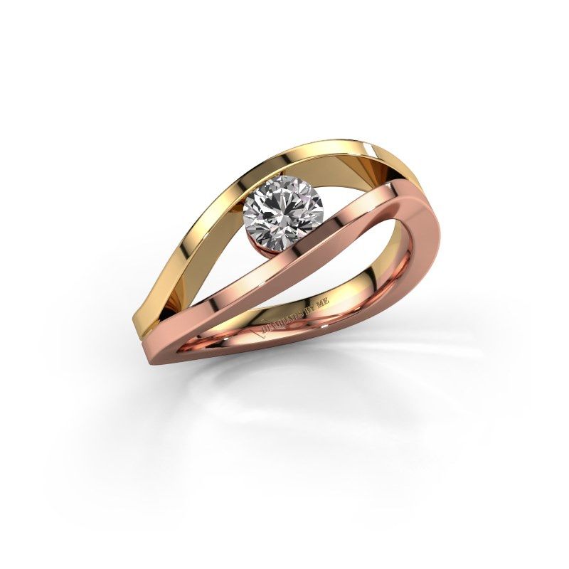 Image of Ring Sigrid 1<br/>585 rose gold<br/>Diamond 0.50 crt