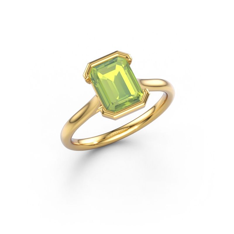 Engagement ring Tayler EME 2 585 gold peridot 8x6 mm