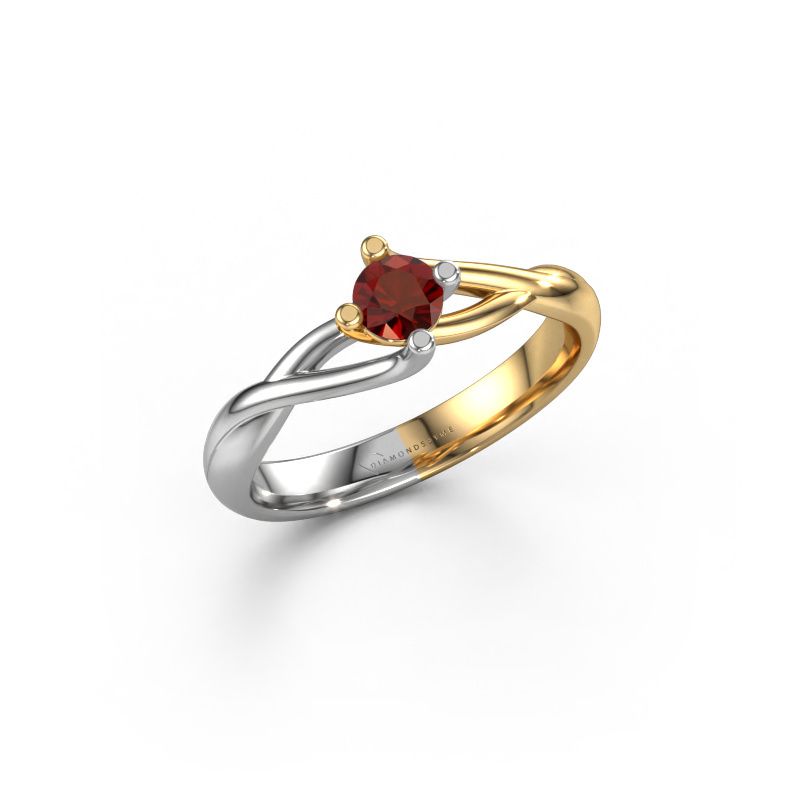 Anello di fidanzamento Paulien 585 oro granato 4 mm