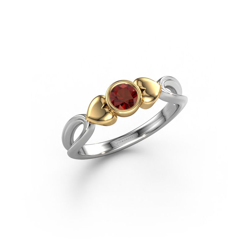Ring Lorrine 585 Weißgold Granat 4 mm