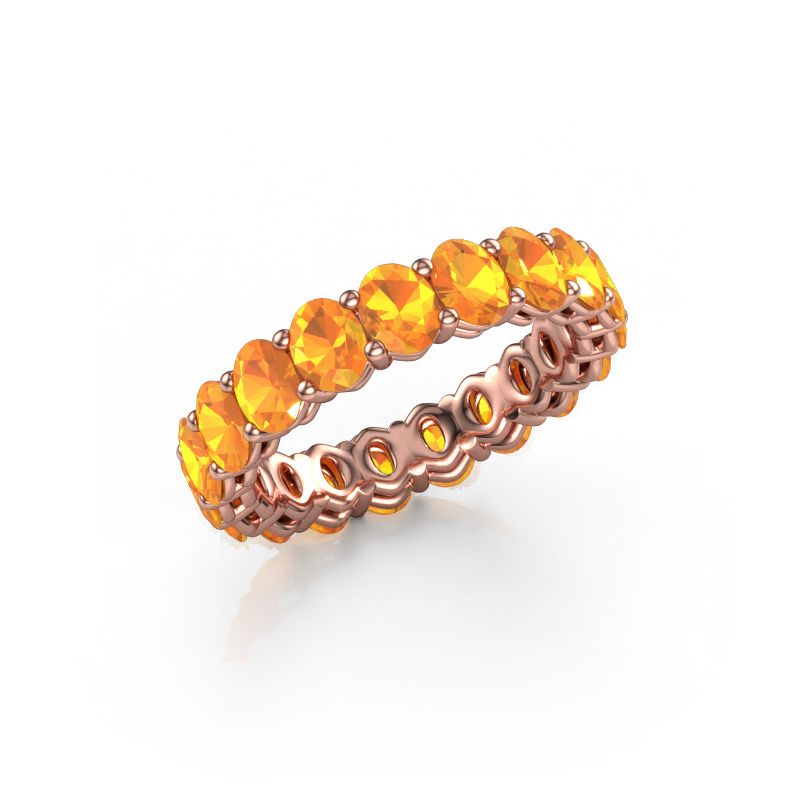 Vorsteckring Heddy OVL 3.5x4.5 585 Roségold Citrin 4.5x3.5 mm
