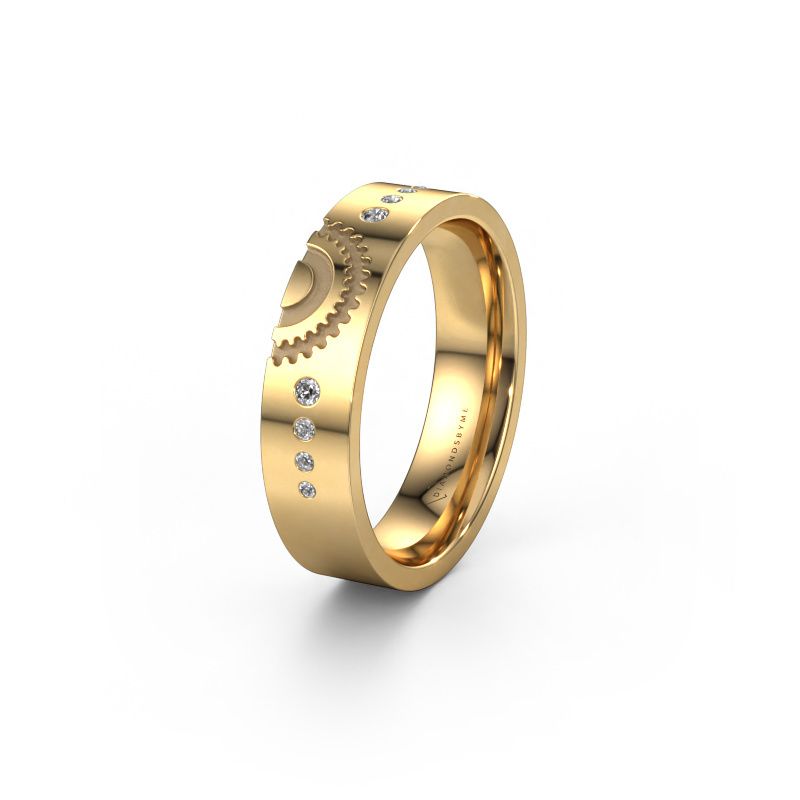 Trouwring WH2116L25A 585 goud lab-grown diamant ±5 x 1,7 mm