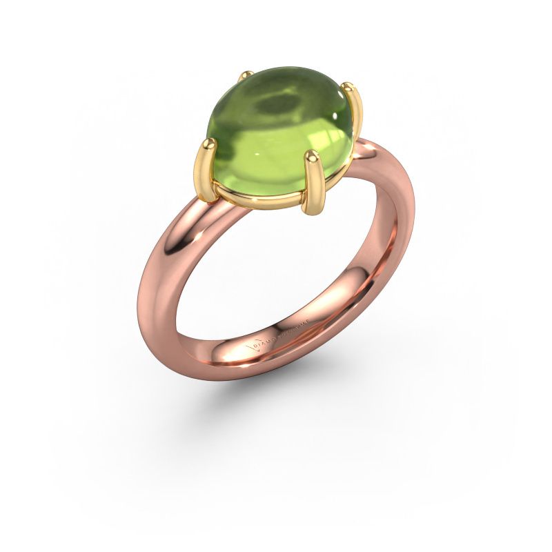 Ring Melodee 585 rose gold peridot 10x8 mm