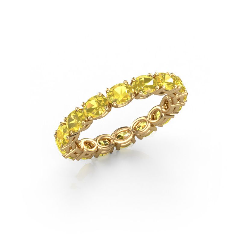 Ring Vivienne OVL 4x3 585 gold yellow sapphire 4x3 mm