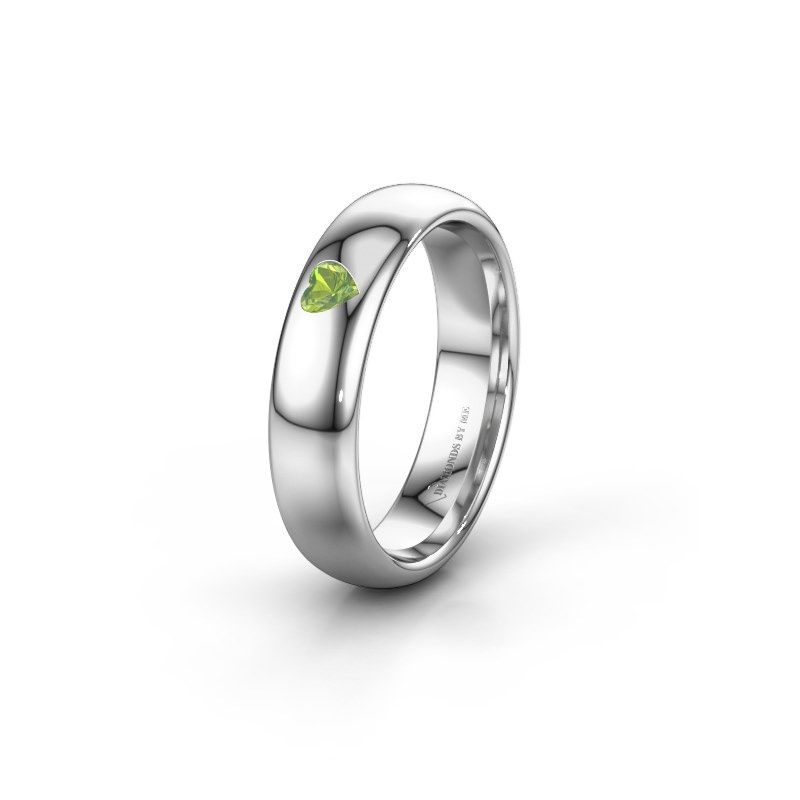 Image of Friendship ring WH0101L35BPHRT<br/>585 white gold ±5x2 mm<br/>Peridot