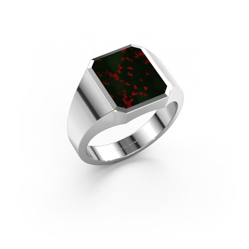 Signet ring Lars 2 950 platinum bloodstone 12x10 mm