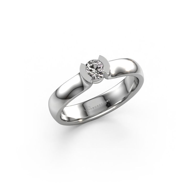 Bague Ophelia 585 or blanc zircone 4.2 mm