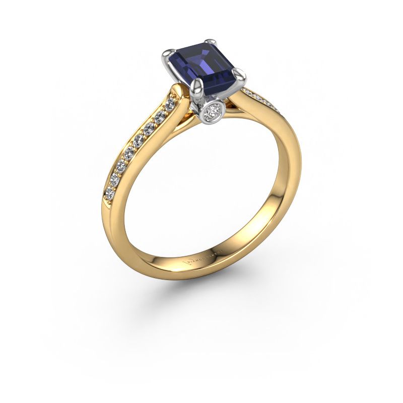 Verlobungsring Valorie eme 2 585 Gold Saphir 6.5x4.5 mm