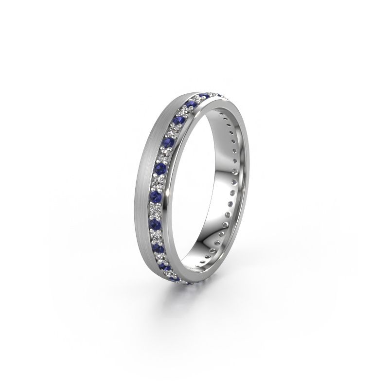 Wedding ring WH0303L24AM 950 platinum sapphire ±4x1.7 mm