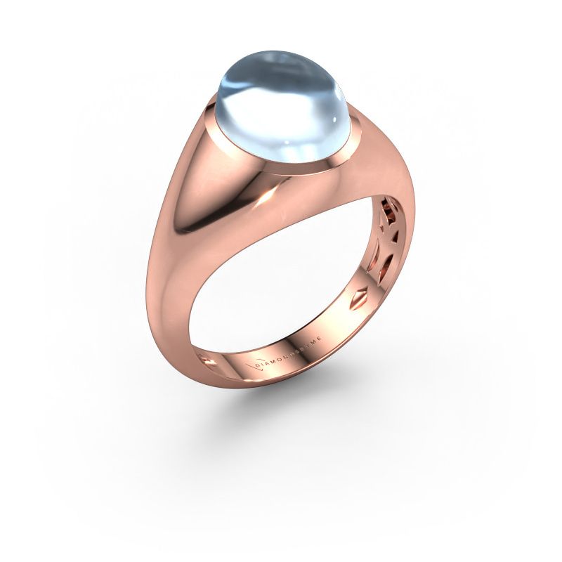 Ring Zaza 585 rose gold aquamarine 10x8 mm