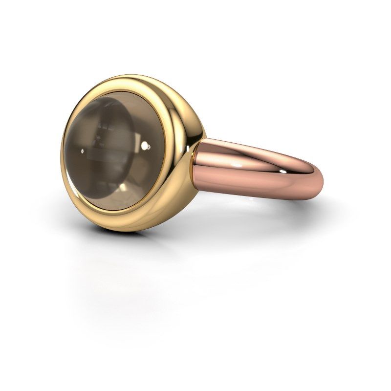 Afbeelding van Ring Jenae<br/>585 rosé goud<br/>Rookkwarts 10 mm