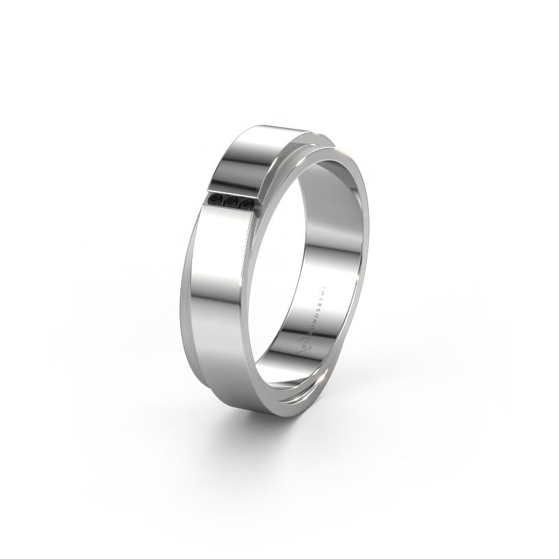 Wedding ring WH6012LX6A 950 platinum black diamond ±0.24x0.07 in