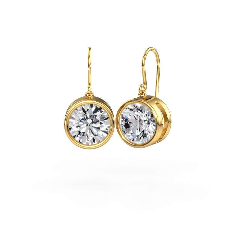Earrings Lavon RND 585 gold lab grown diamond 8.00 crt