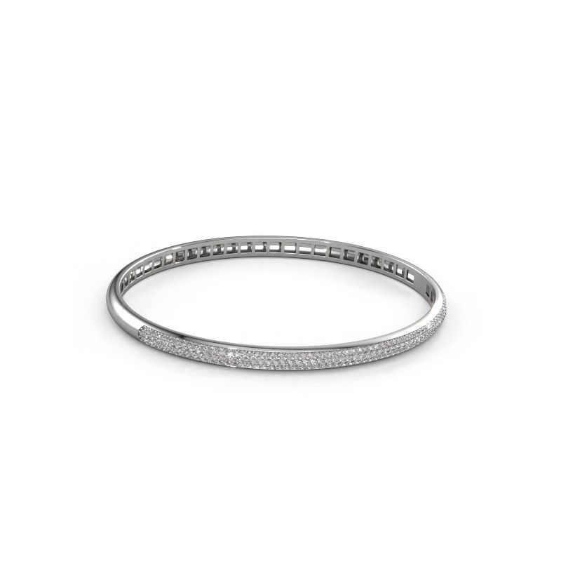 Bangle Emely 4mm 585 white gold diamond 1.178 crt