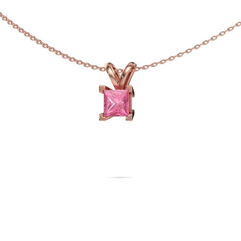 Pendentif Ariane 585 or rose saphir rose 5 mm