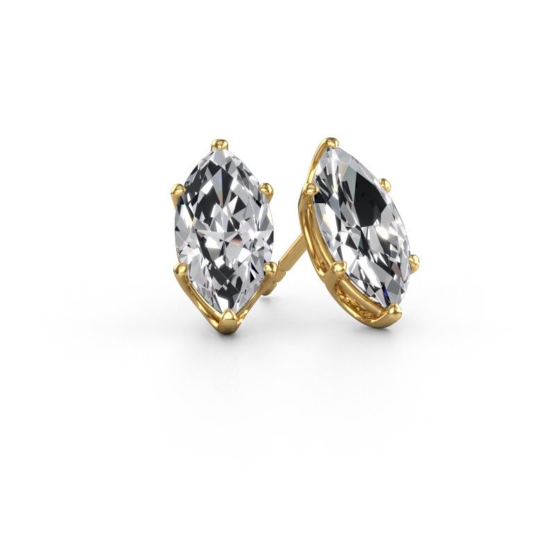 Stud earrings Sam MRQ 585 gold lab grown diamond 2.00 crt