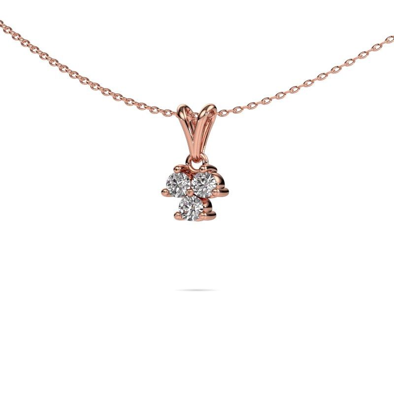 Pendentif Shirlee 585 or rose diamant 0.30 crt