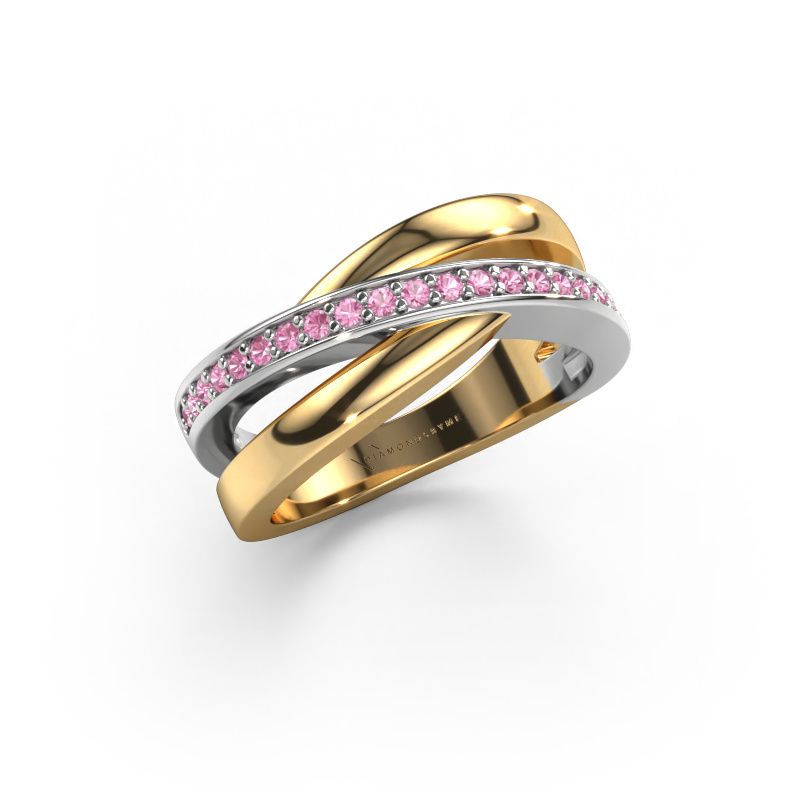 Ring Colette 585 gold pink sapphire 1.3 mm